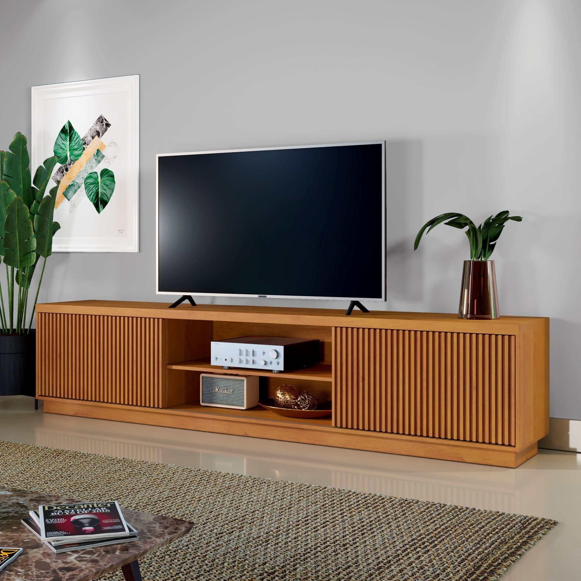 Rack Ripado para TV ate 75 Polegadas 180cm Logan