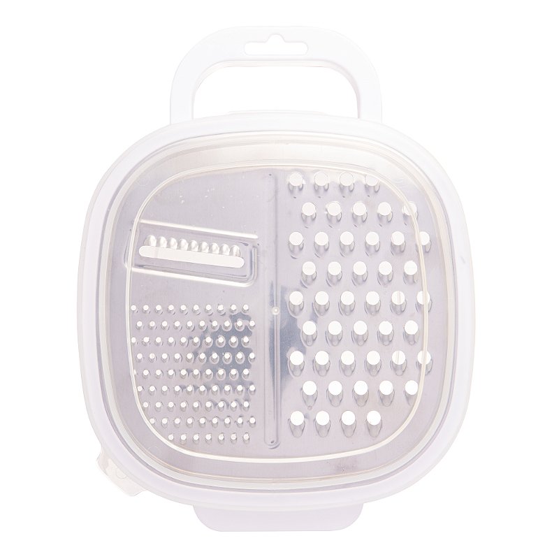 Ralador de Legumes Queijo Inox e Recipiente Plastico Manual